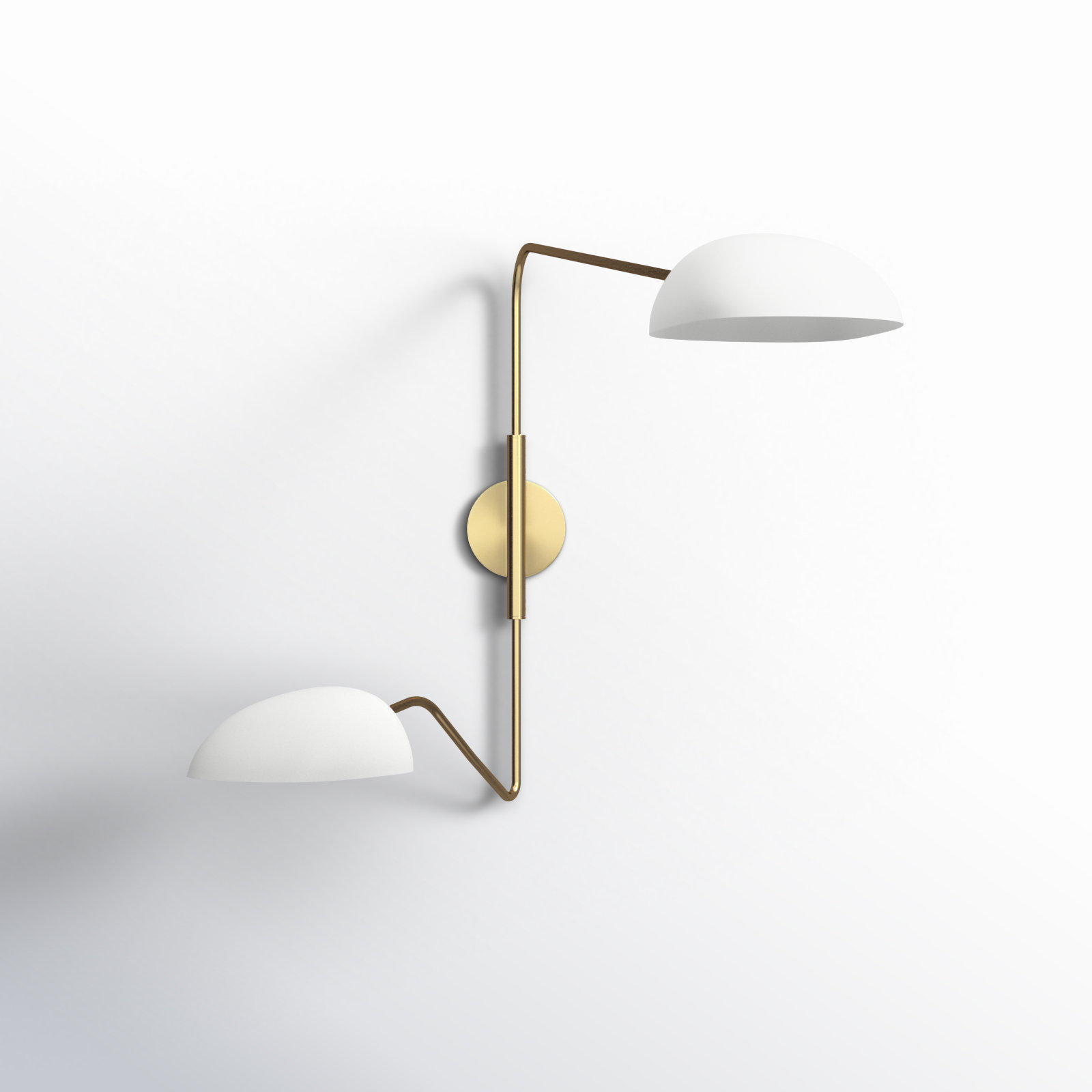 Adarna 2 Light Dimmable Swing Arm Sconce, Matte White