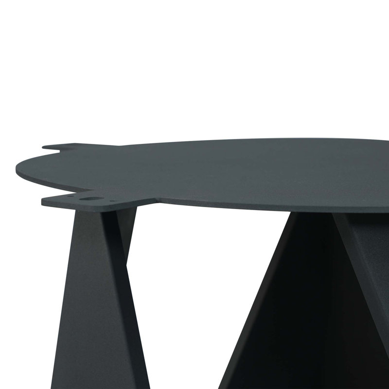 Table de salle à manger ronde avec plateau tournant et plateau en pierre frittée