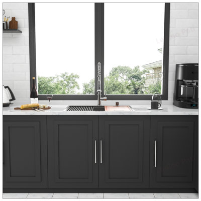 33 Inch Drop-in Kitchen Sink with Ledge, 16 Gauge Stainless Steel, Workstation Design for Enhanced Functionality and Durability