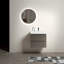 Meuble-lavabo gris 24 po avec lavabo, grand rangement, conception flottante murale pour salle de bain moderne, lavabo une pièce blanc-126232920-126232925