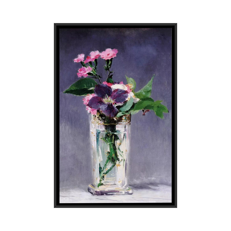 Reproduction d'art sur toile tendue, H 26 po x l 18 po x P 1,5 po, Toile avec cadre flottant noir, Pas de tapis