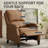Upholstered 30.3'' Wide Push-Back Faux Leather Manual Single Recliner Chair for Living Room Set of 2-107317916