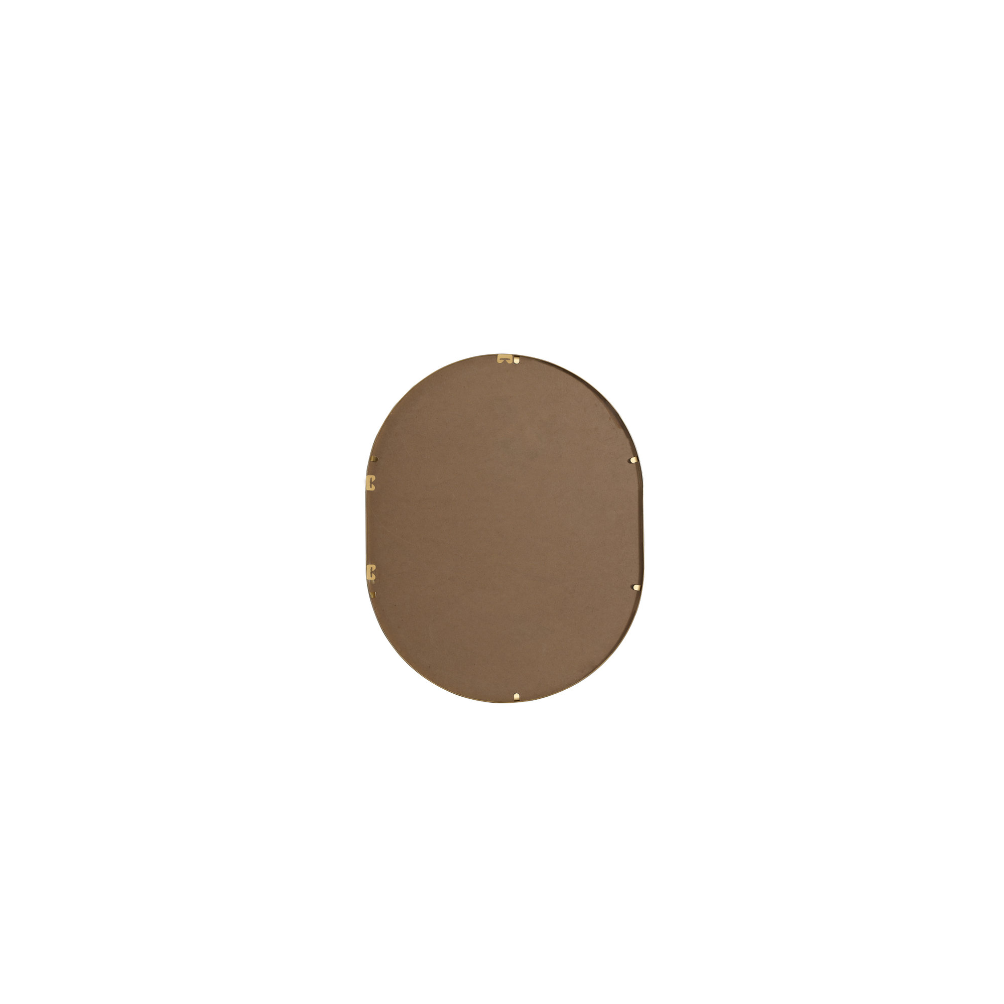 Sabine Metal Pill Wall Mirror, 30" x 24", Brass
