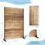 Metal Privacy Panel Set, 4’W x 6’H – Freestanding or Wall-Mount, Outdoor Privacy Screen for Indoor & Outdoor Use, Black Back-113498404