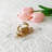 2pcs Gold Metal Crab Figurines