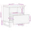 40cm W Steel Bedside Table-101281288