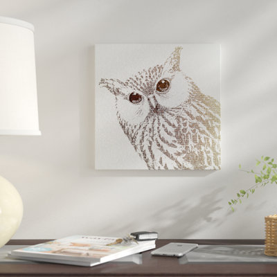 «The Intellectual Owl I», impression sur toile