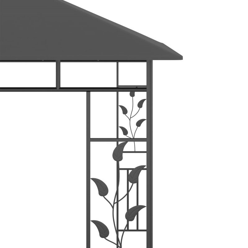 Mricle 118" x 118" Steel Patio Gazebo, Anthracite