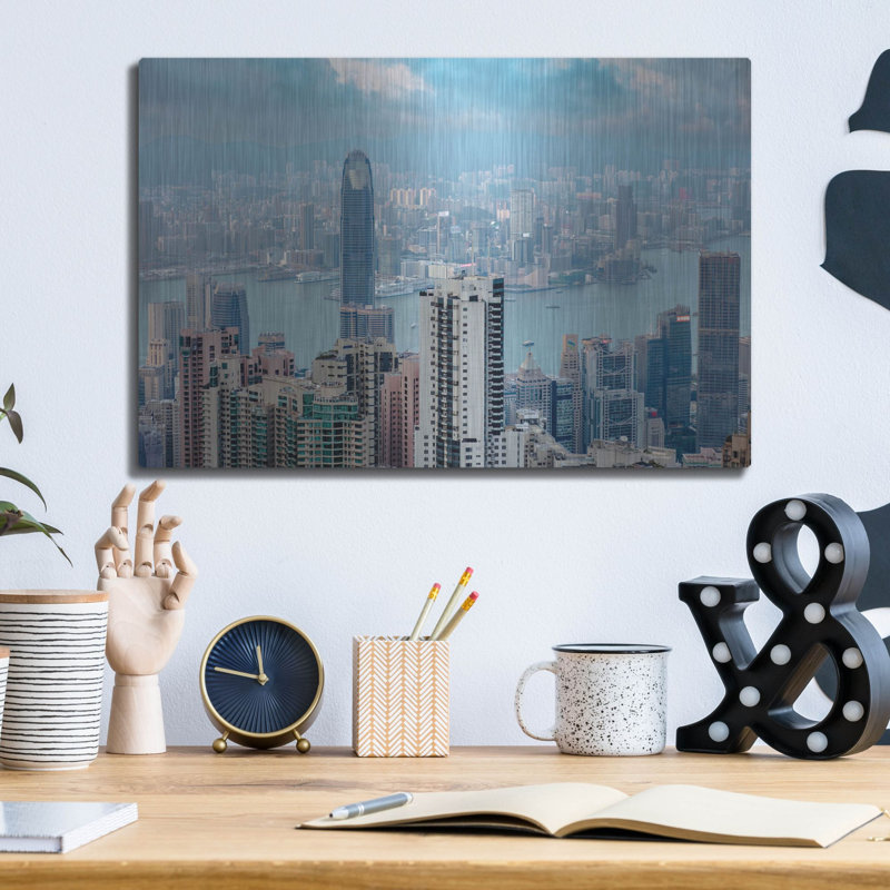 «Honk Kong View» par Luxe Metal Portfolio, H 12 po x l 16 po