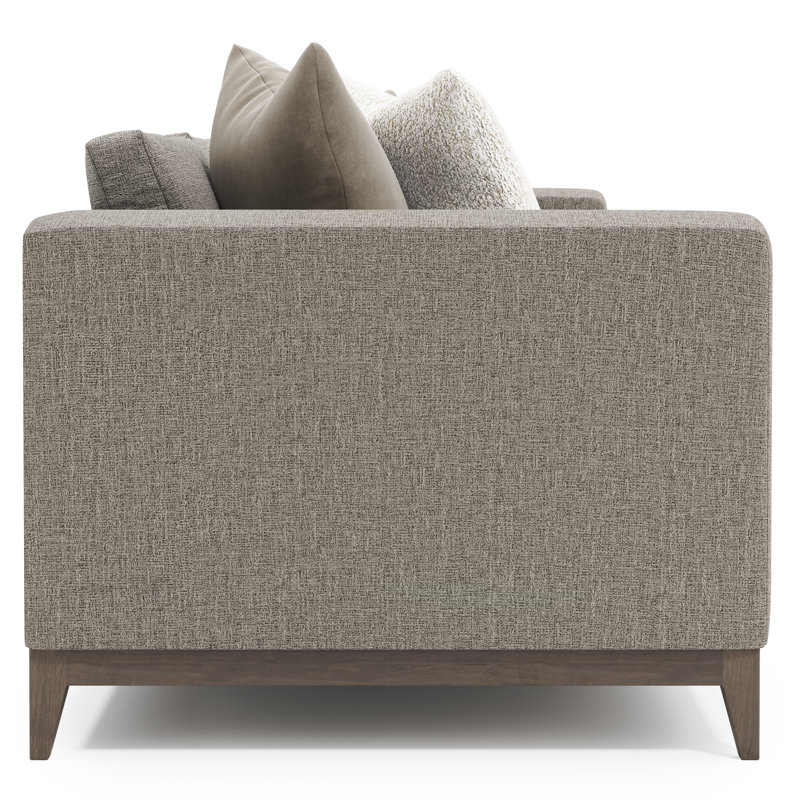 Noel Upholstered Sofa, 27.50" H x 100" W x 40" D, Portobello, Gray Polyester