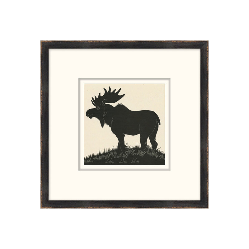 Wood Block Moose 2 Painting