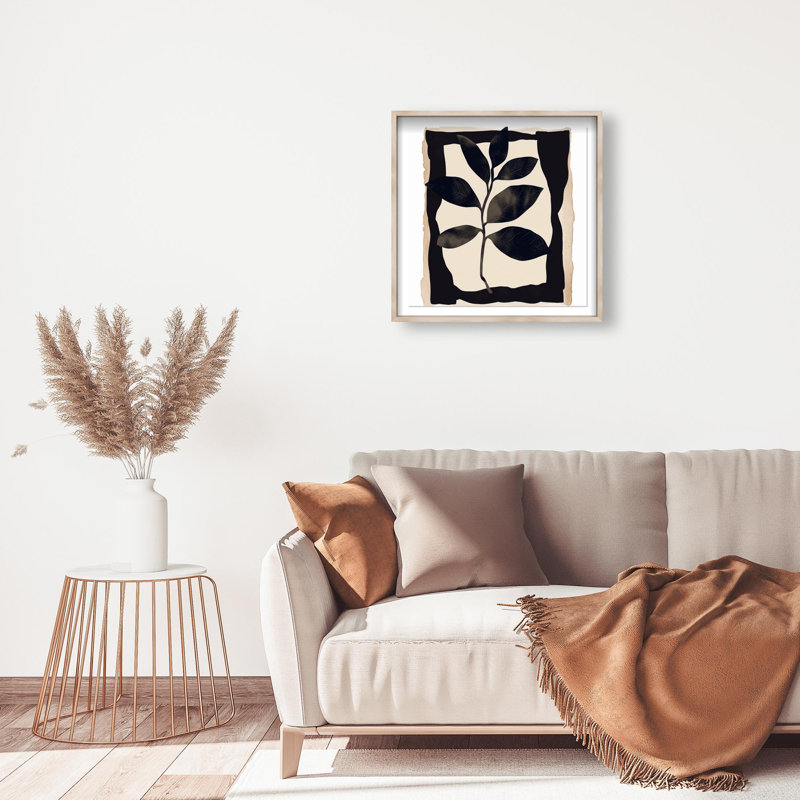Oliver Gal Transcendent Spaces II Abstract Botanical - Luxury Shadowbox Framed Wall Art, 32" H x 32" W, Cream