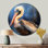 Majestic Pelican II - animaux, art en métal rond