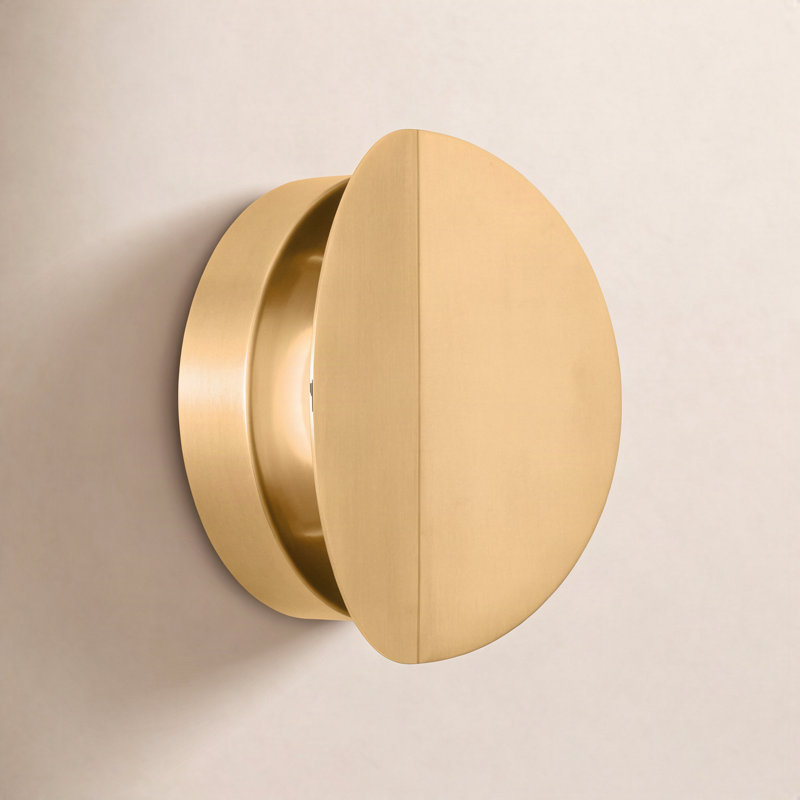 Keef LED Flush Mounted Sconce, Burnished Brass, Burnished Brass