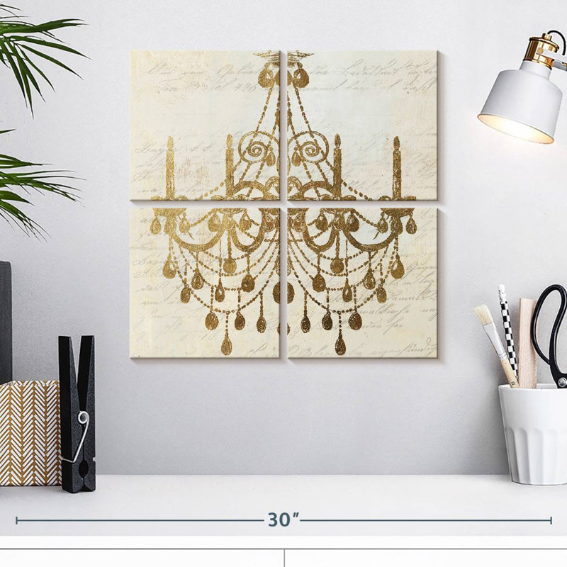 Lustre doré Kerner II, H 18 po x l 18 po