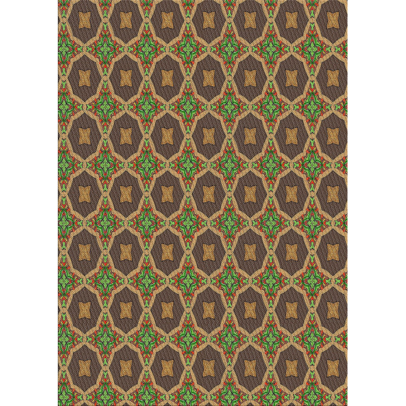 Geometric Indoor Rug, Rectangle 5' x 7'