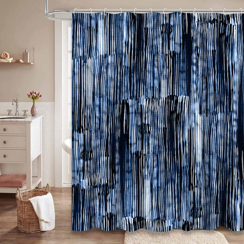 Rideau de douche avec 12 crochets, L 72 po x l 78 po