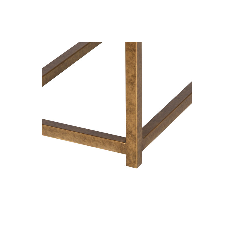 Paris Solid Wood End Table, Gold