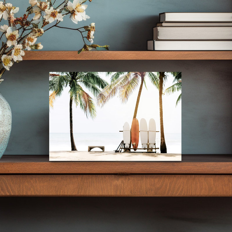 Hawaii Surfing 2, art mural contemporain, 12" H x 18" W