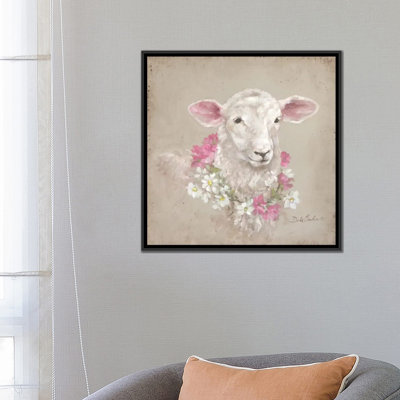 " Sheep With Wreath " by Debi Coules