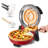 Pizza Oven, 12 in Electric Pizza Maker, 1200W Electric Pizzas Cooker with Cordierite Stone, 5-Mode Temperature Control, Viewing Window for Precise Cooking, Heats up to 788 ˚F, for Home (Red)