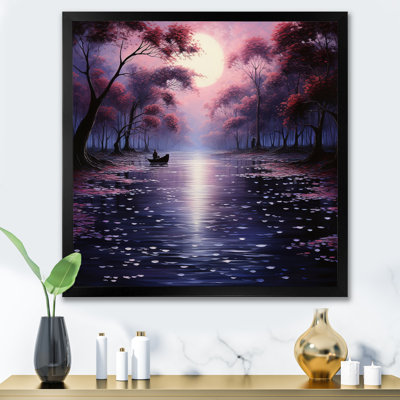 " Pink Canal Serenitys Reflection Pointillism "