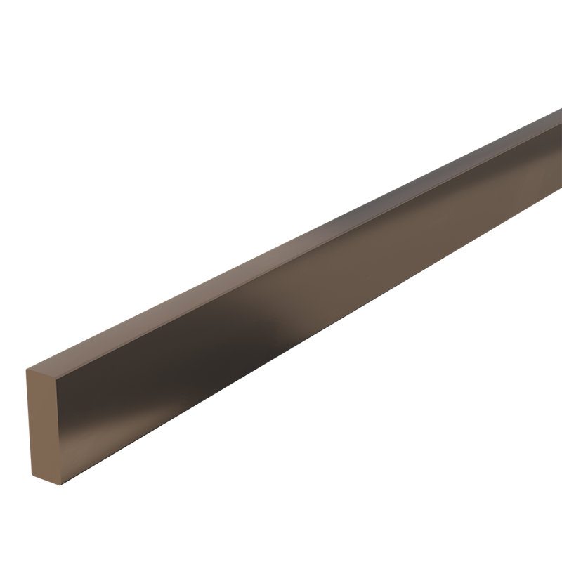 Barre décorative en aluminium l 0,75 po x T 0,25 po, L 72 po, Bronze chaleureux