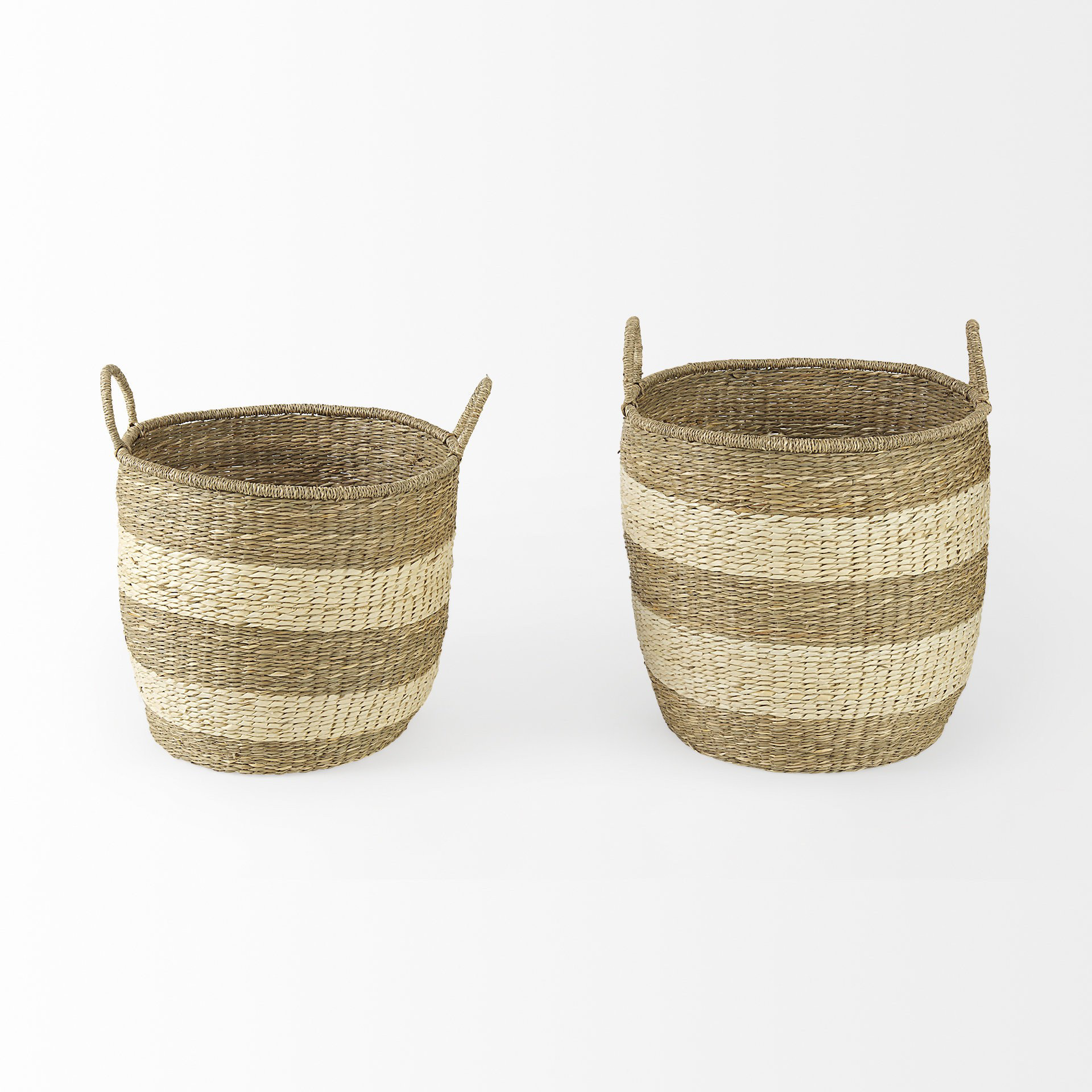 Bayou Breeze 2 Piece Seagrass Basket Set | Wayfair