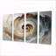 «Beige Water Spiraling Vortex - Abstract Spirals», ensemble d'art sur toile-185612743