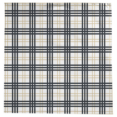 Plaid Cotton Blend Square Tablecloth