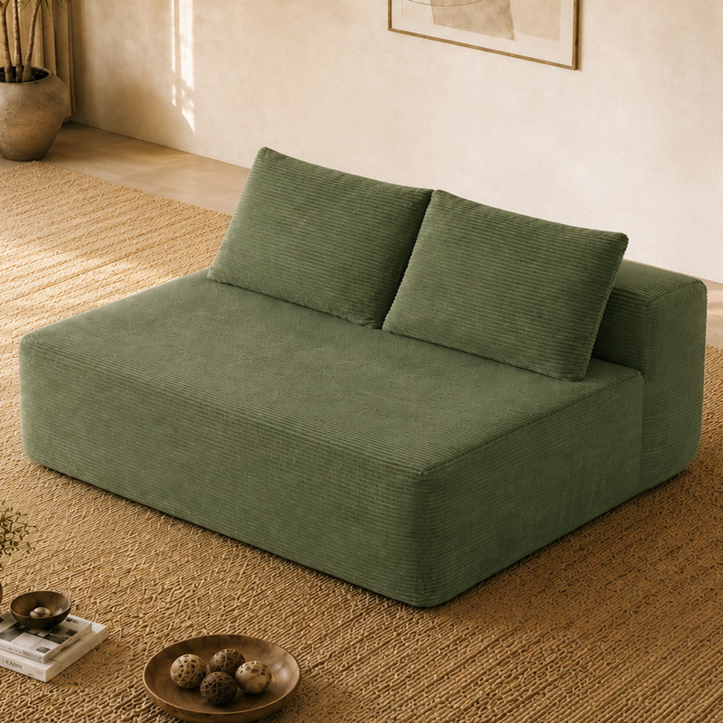 Porte-gobelets en tissu 57 po Chaise longue verte