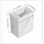 Ensemble de meuble-lavabo mural 20 po avec lavabo en céramique, armoire de rangement avec portes, ensemble d'armoire de salle de bain