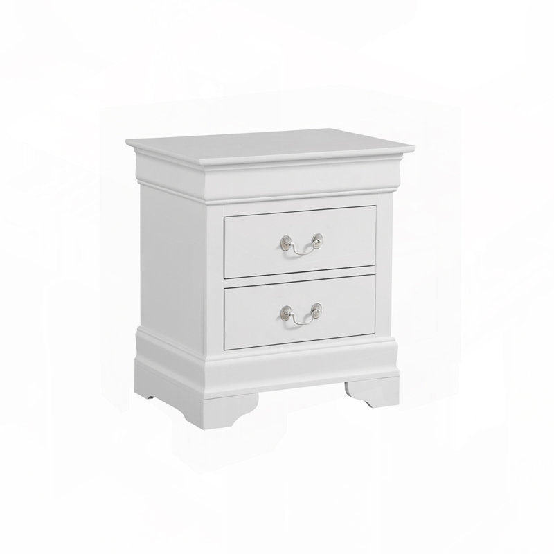 Table de chevet traditionnelle, Blanc