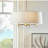 5-light drum-shaped ceiling light with white lampshade