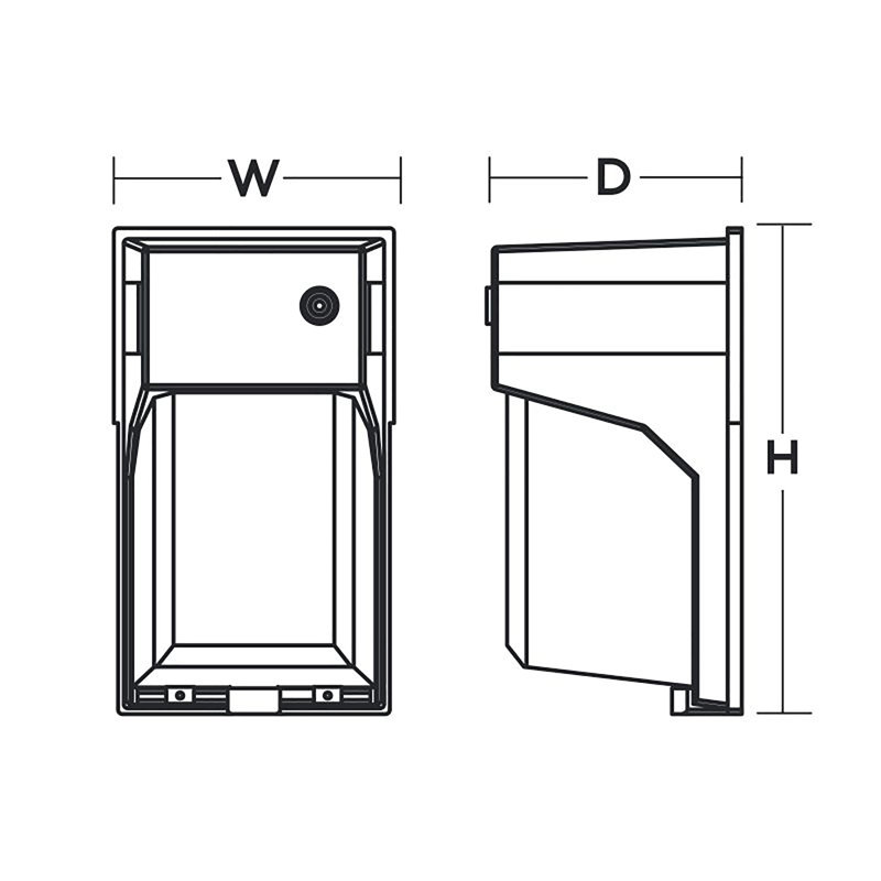 Bronze Polycarbonate LED Outdoor Security Wall Light with Dusk to Dawn Feature