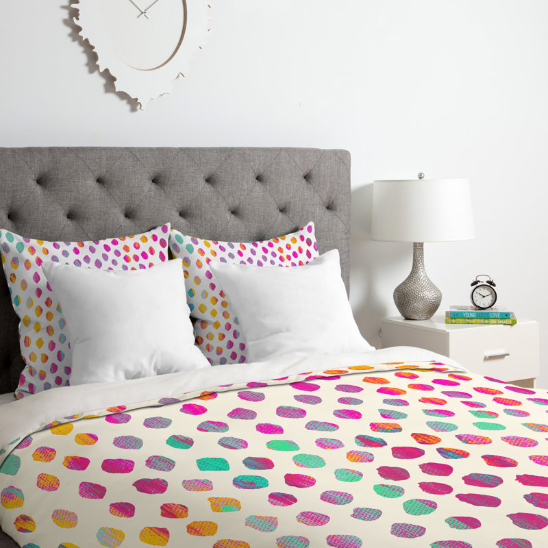 Elisabeth Fredriksson Polyester Dots Duvet Cover, Twin/Twin XL Duvet Cover + 1 Standard Sham