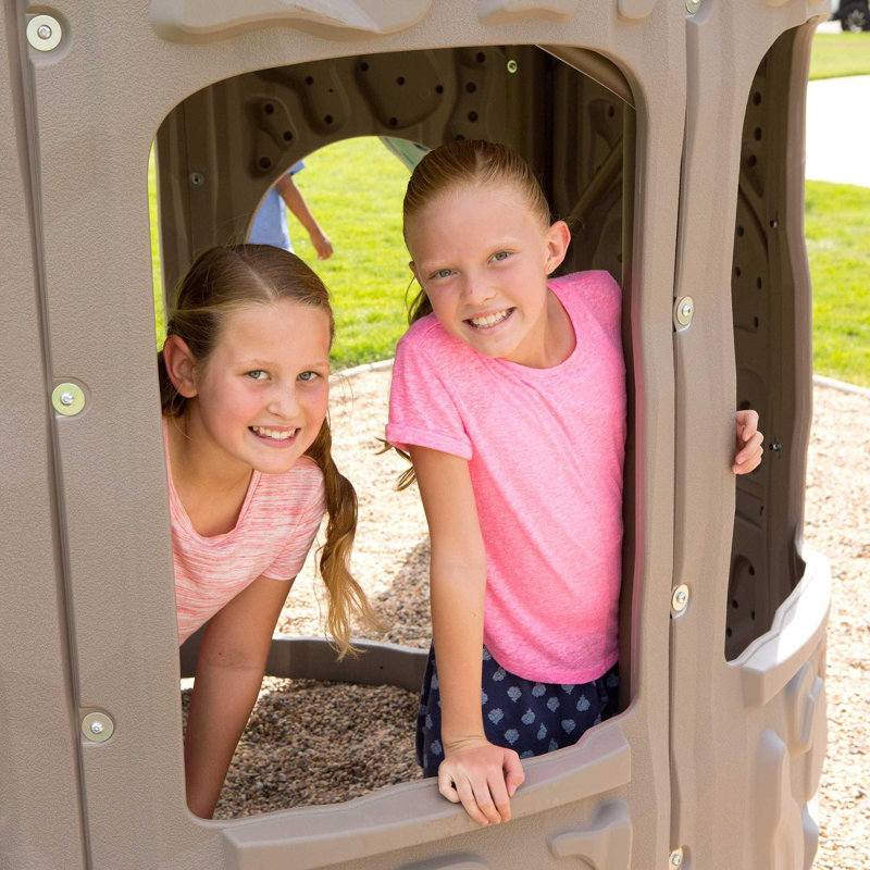 Lifetime Green and Tan Adventure Tower Swing Set with Slide