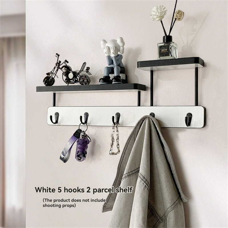 Crochet pour porte en bois massif, Blanc
