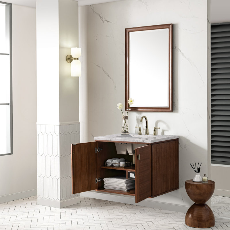 30'' Single Bathroom Vanity with Top, Eternal Jasmine Pearl, 8" Widespread