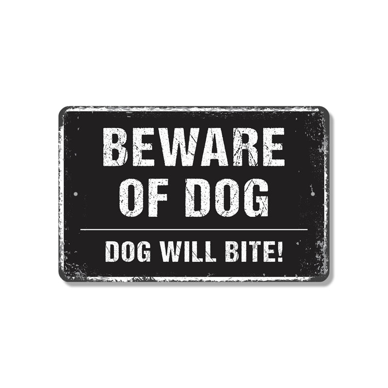 Enseigne en plastique 11 "x 17" Beware Of Dog