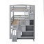 Triple lit superposé avec escalier de rangement-1724550353