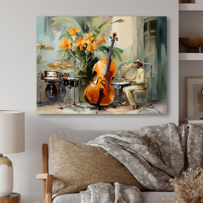 Chello Jazz Rhythms - Music Metal Wall Art MT135436