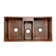 42" Hammered Copper Triple Basin Kitchen Sink