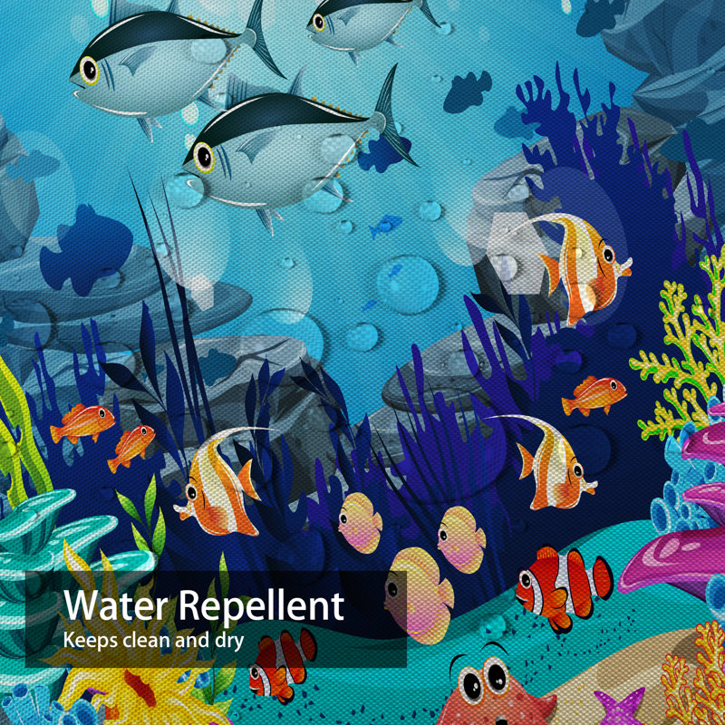 Rideau de douche Underwater Marine Life, L 72 po x l 72 po