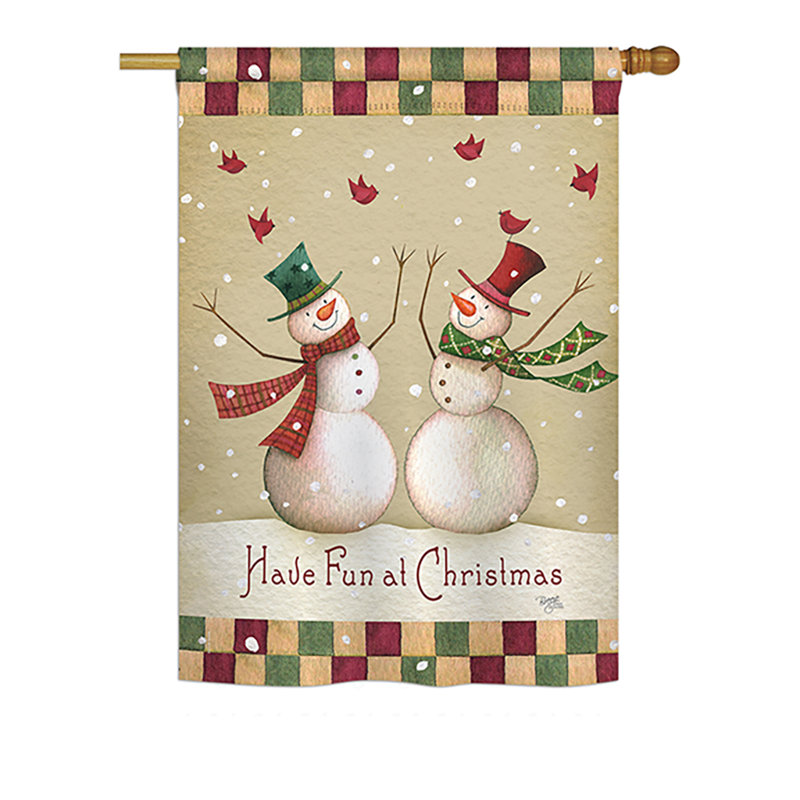 Profitez des impressions de noël en polyester de 2 côtés 40 x 28 po. ensemble de drapeau