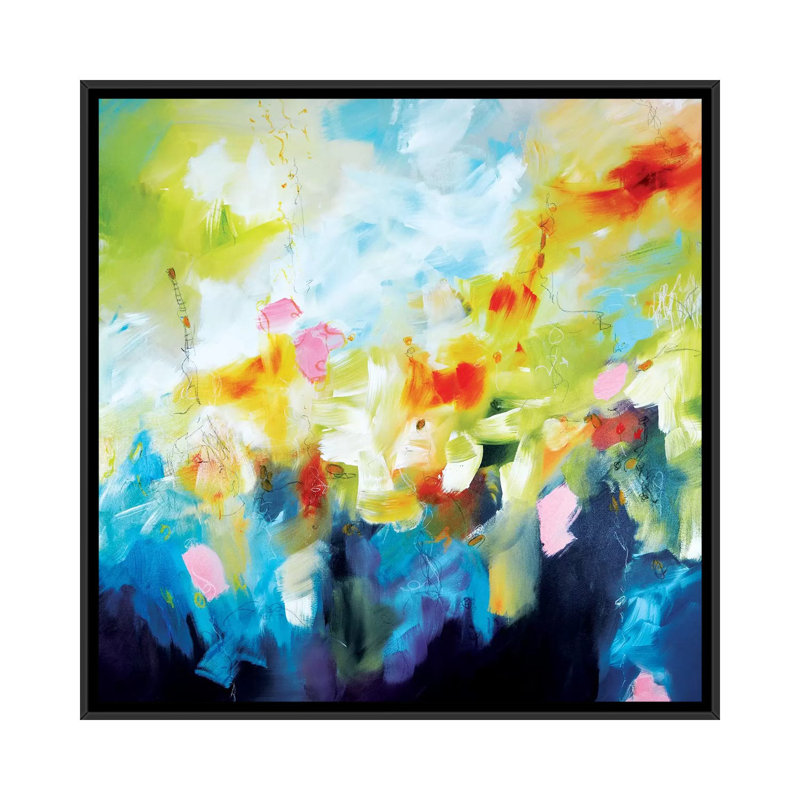 «Bumblebees in the Garden of Delights», reproduction d'art sur toile tendue, H 26 po x l 26 po x P 1,5 po, Pas de tapis