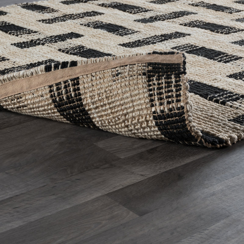 Tapis ivoire tissé à la main Daliah, Rectangle 2 pi 6 po x 8 pi