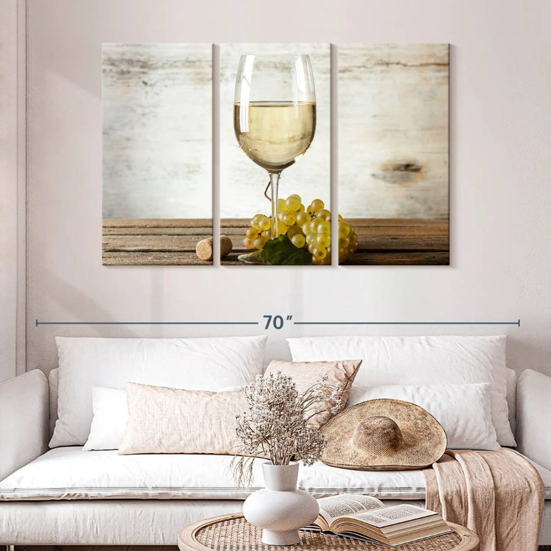 Yarlin White Wine, 32" H x 50" W