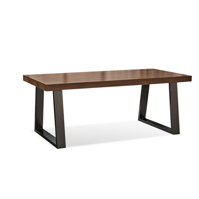 Brown Rectangular Solid Wood Dining Table