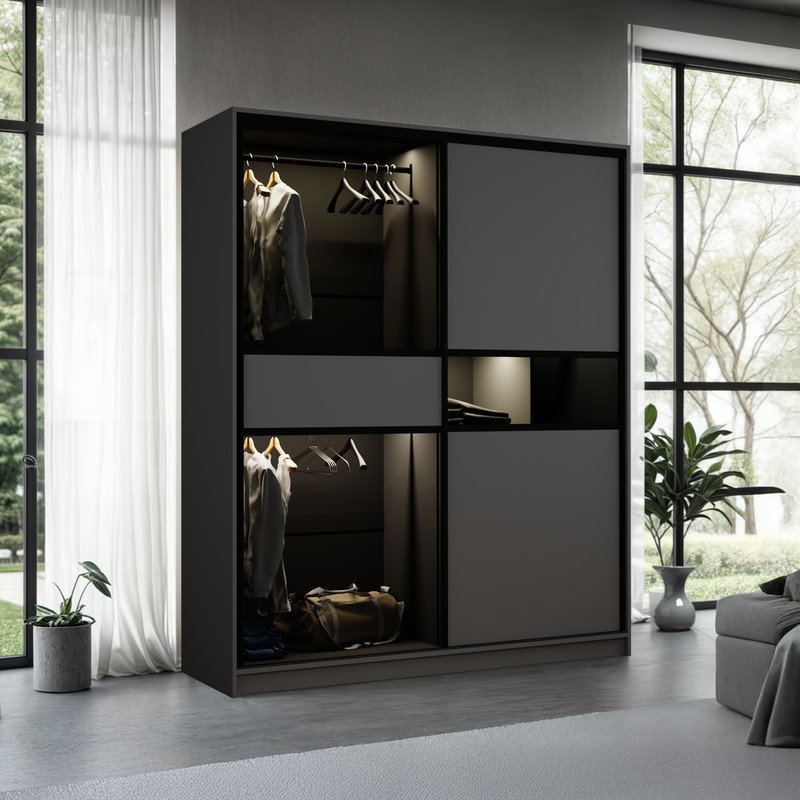 Armoire Syrius, Blanc, H 83 po x l 71 po x P 23 po